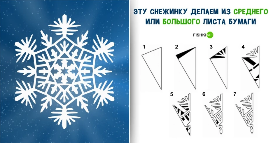 Как сделать красивые снежинки из бумаги