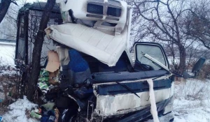 На алтайской трассе в жутком ДТП разорвало грузовик.