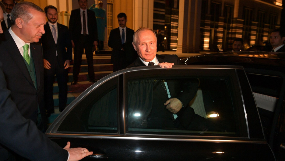 Переговоры Владимира Путина с Реджепом Тайипом Эрдоганом.