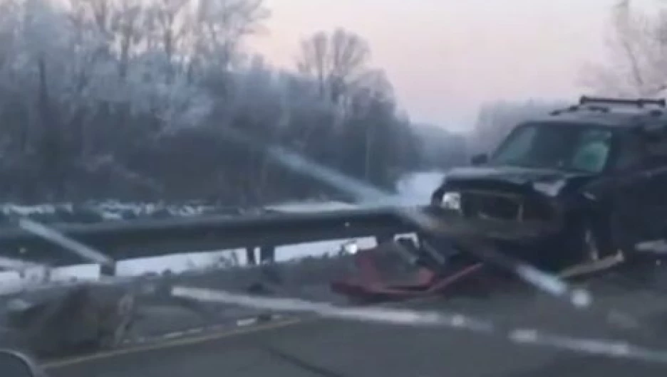 ДТП на Чуйском тракте возле Суртайки. 13 декабря 2017 года.