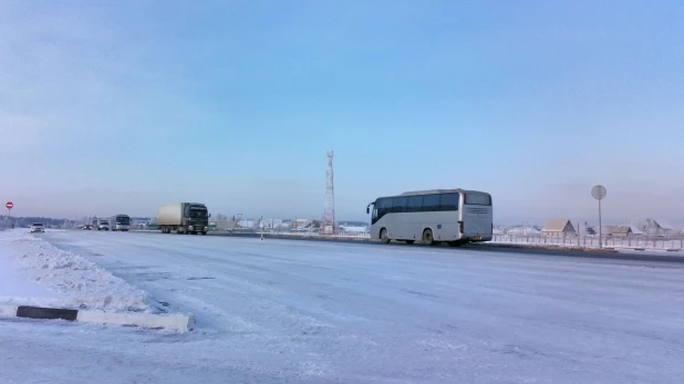 Реконструированный участок дороги Барнаул-Павловск.