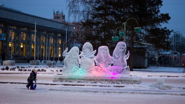 Ледовый городок в Барнауле.