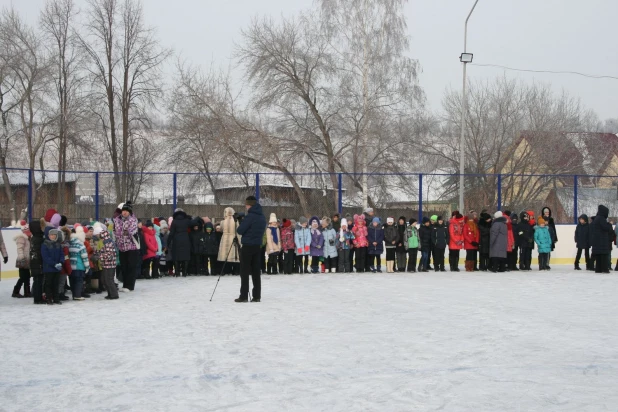 Открытие новой хоккейной площадки в Тальменке