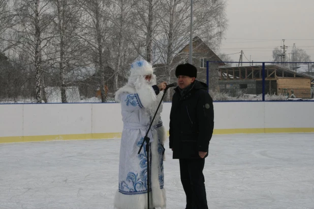 Открытие новой хоккейной площадки в Тальменке