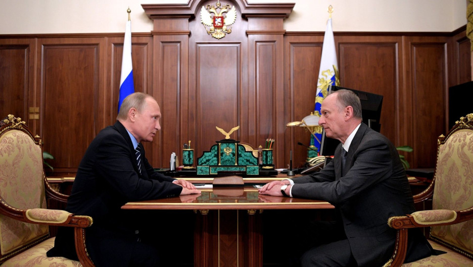 Владимир Путин с секретарем Совбеза Николаем Патрушевым.