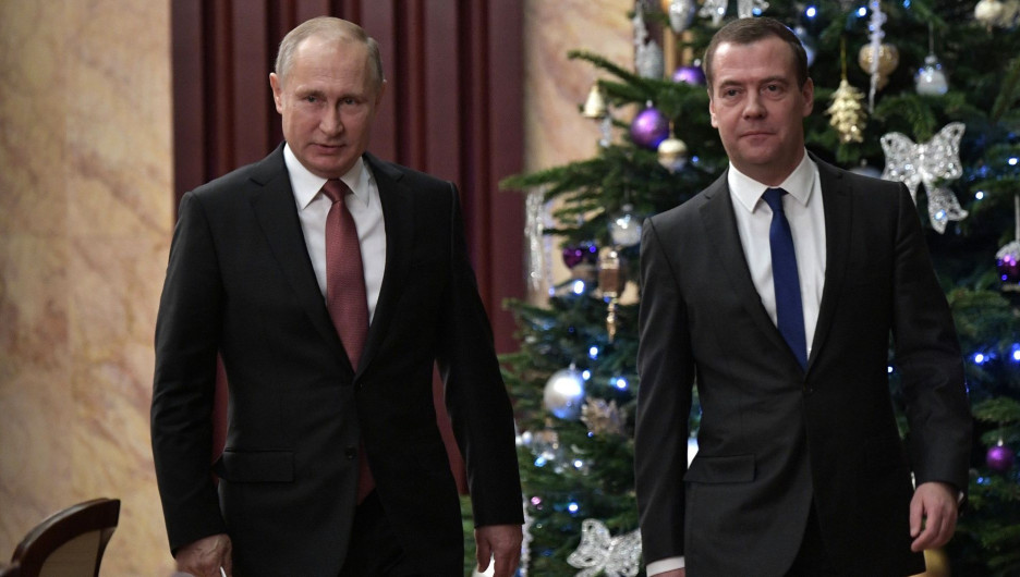 Владимир Путин и Дмитрий Медведев.