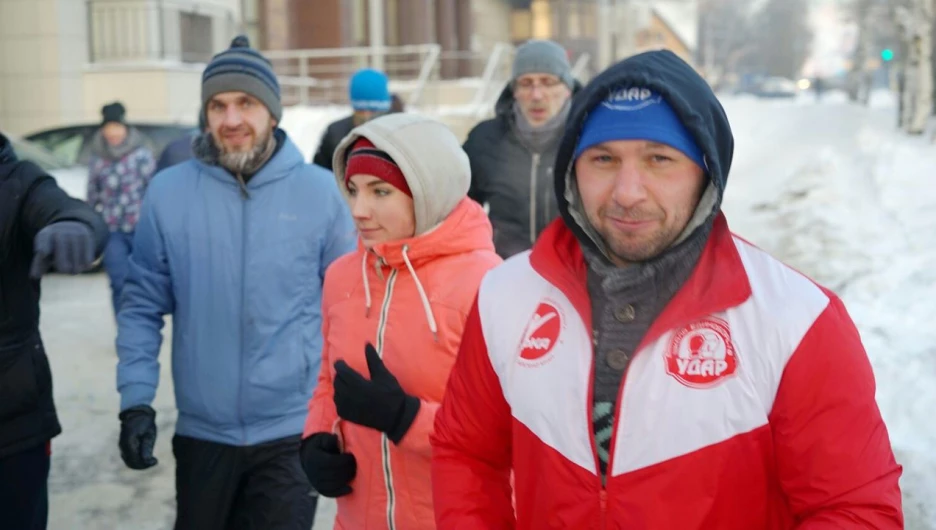 В Барнауле 1 января прошла трезвая пробежка.