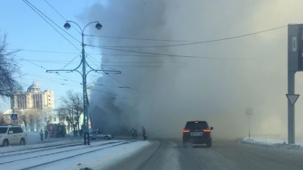 Пожар в Центральном районе