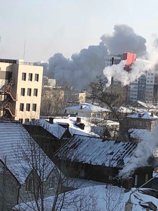 Пожар в Центральном районе