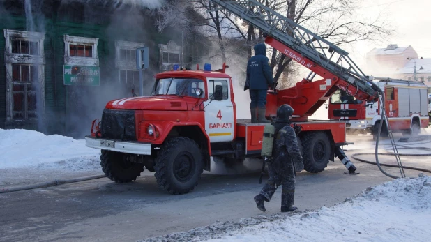 Пожар в Барнауле.