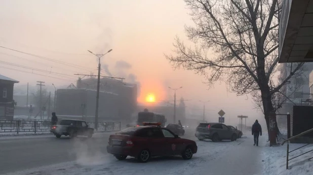 Смог в Барнауле.