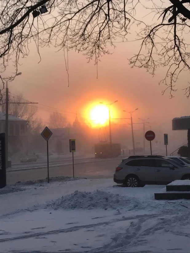 Смог в Барнауле.