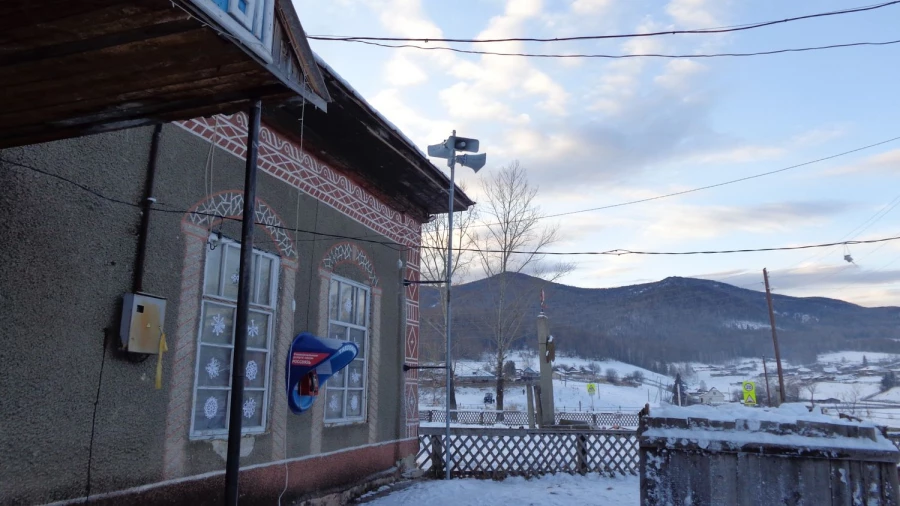 Один из пунктов речевого оповещения в селе Чарыш.