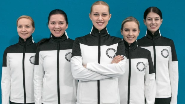 Российская женская команда по кёрлингу на Олимпиаде-2018 в Пхенчхане.
