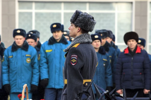 Митинг, посвященный 29-й годовщине вывода советских войск из Афганистана. Барнаул, 15 февраля 2018 года.