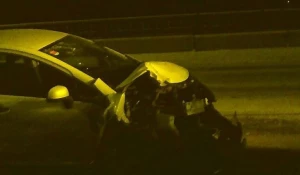 В Алтайском крае Toyota на скорости врезалась в грейдер.