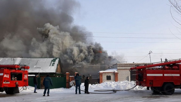Пожар в Рубцовске.