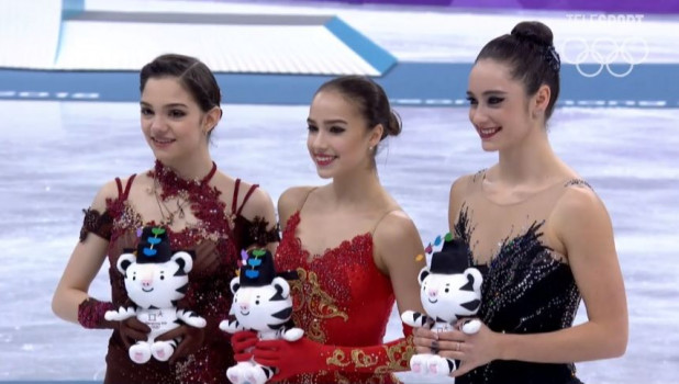 Олимпийские призеры в женском одиночном катании. Пхенчхан-2018.