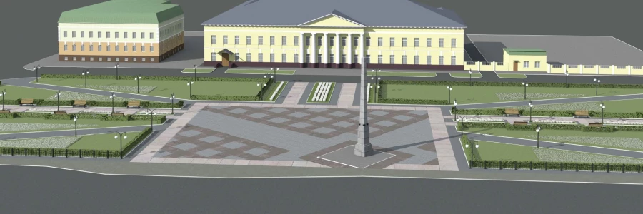 Эскиз Демидовской площади. 