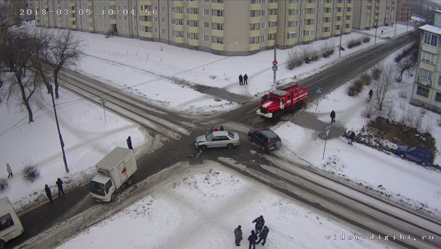 В Бийске произошла массовая авария. 5 марта 2018 года.