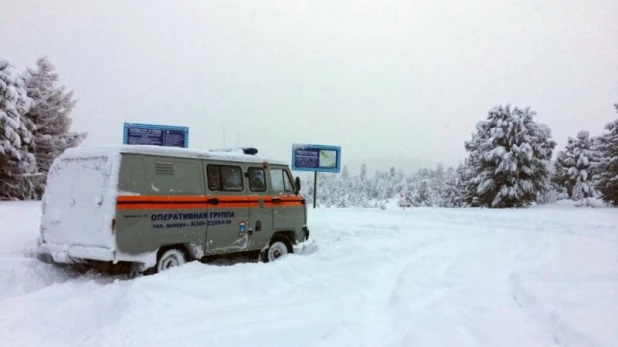 Расчистка дорог в Улаганском районе.