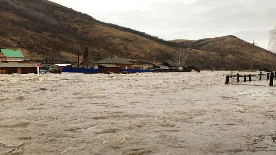 Паводок на Алтае 2018.  Вода в с. Солонешное (Солонешенский район)