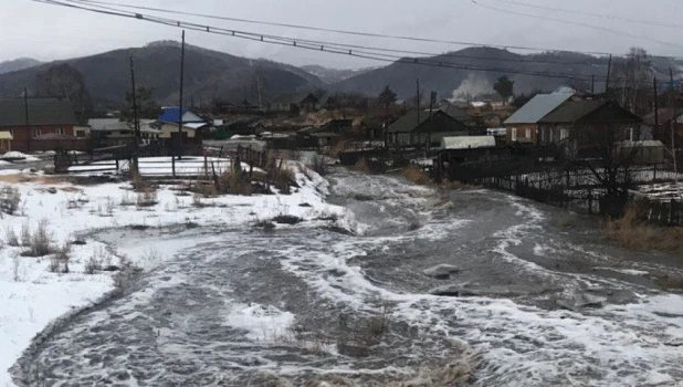 Паводок на Алтае 2018.  Вода в с. Солонешное (Солонешенский район)