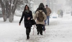 Снегопад в Барнауле.