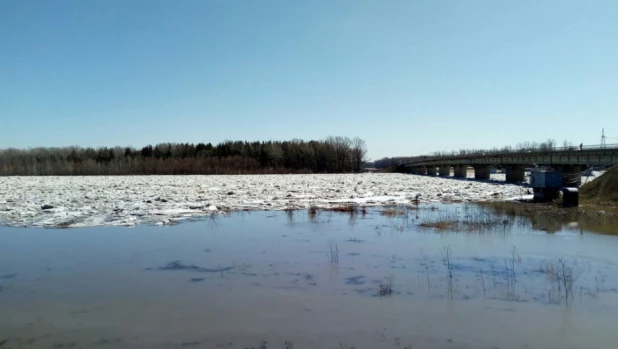 В Тальменском районе река подтапливает дома, взрывают лед.