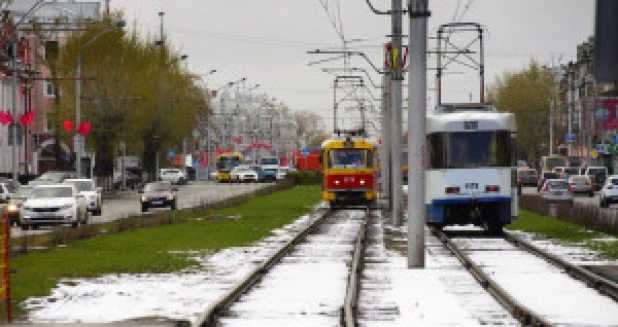 Снег в мае в Барнауле.