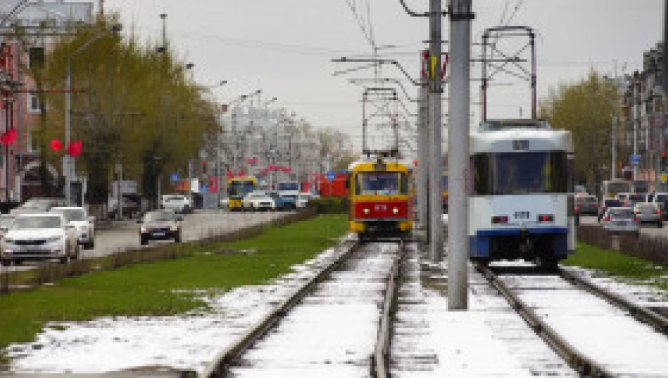 Снег в мае в Барнауле.