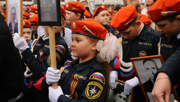 "Бессмертный полк" в Барнауле. 9 мая 2018.