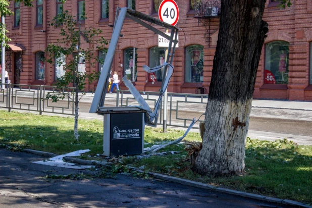 Последствия шторма в Барнауле.