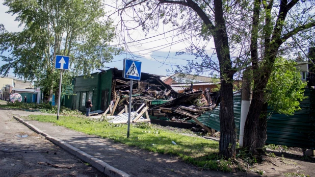 Последствия шторма в Барнауле.