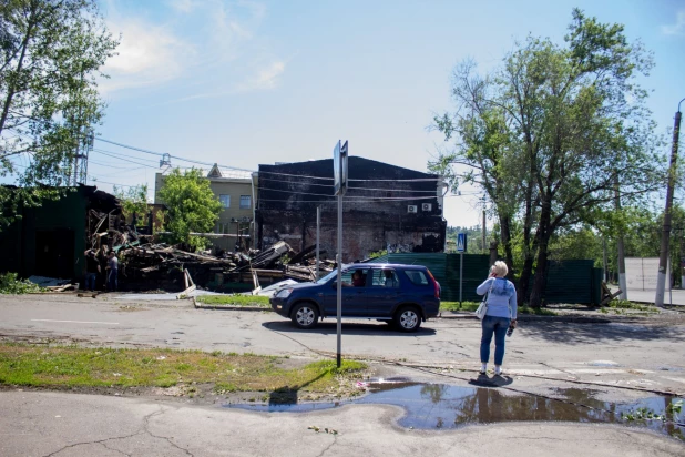 Последствия шторма в Барнауле.