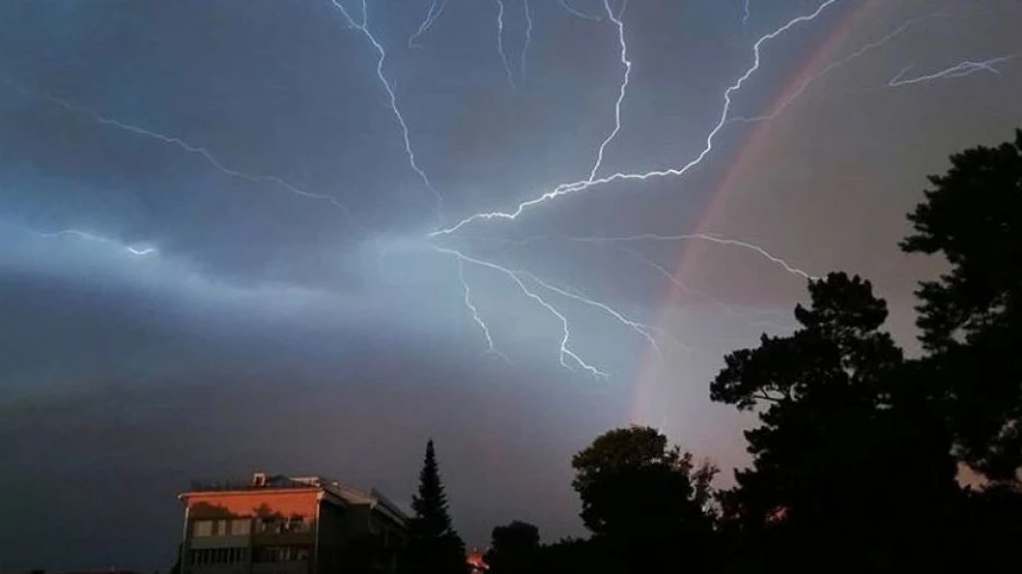 Гроза и радуга в Бийске