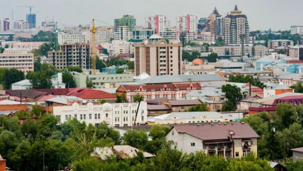 Вид на Барнаул. Центр. Новостройки. 