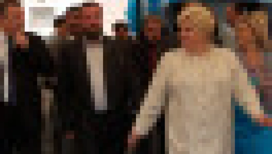 На открытии Бийского сахарного завода после реконструкции, 2011 год. Александр Карлин, Александр Антипин, Ольга Антипина и Ирина Виноградова (слева направо).