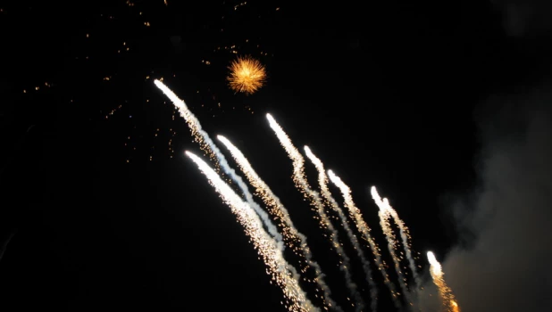 Салют на День города в Барнауле. 9 сентября 2018 года.