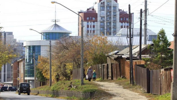 Будущий Обской бульвар. Вид на город.