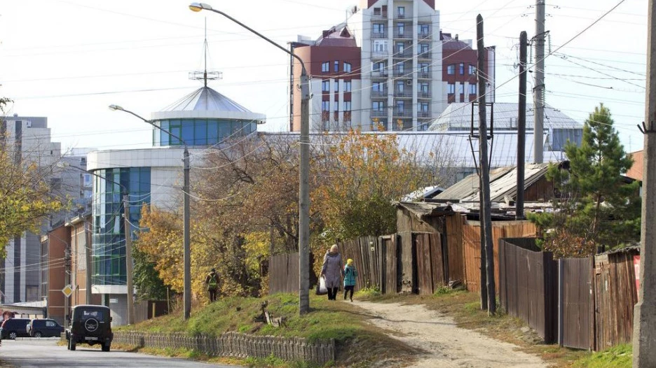 Будущий Обской бульвар. Вид на город.