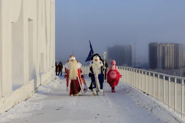 Встреча главного российского Деда Мороза в Барнауле. 2018 год.