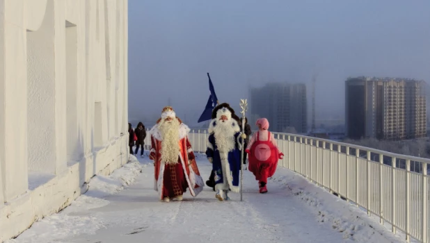 Встреча главного российского Деда Мороза в Барнауле. 2018 год.