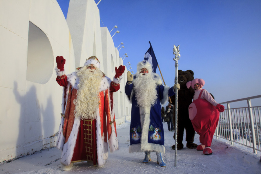 Встреча главного российского Деда Мороза в Барнауле. 2018 год.