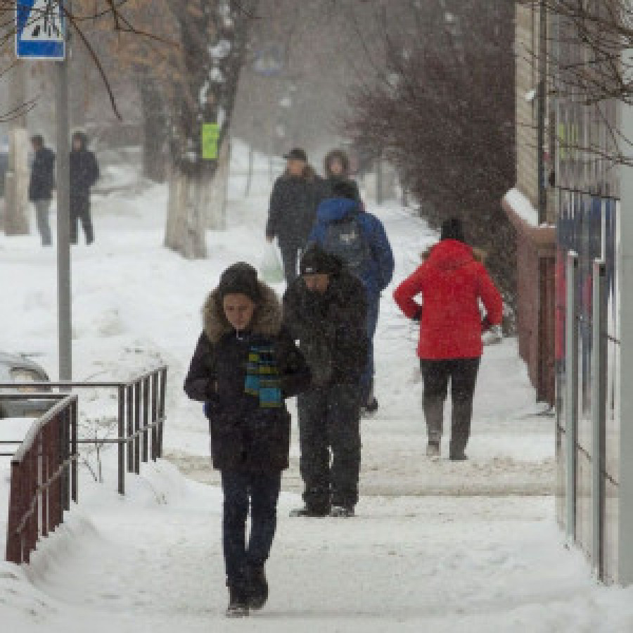 Зима в Барнауле. Люди.