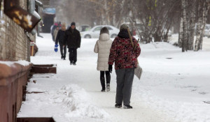 Люди. Зима в Барнауле.