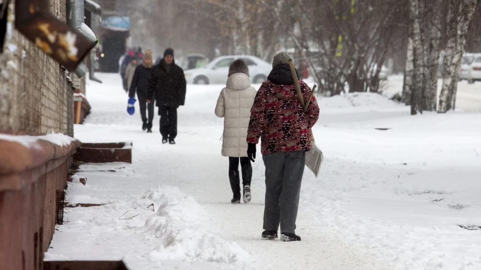 Люди. Зима в Барнауле.