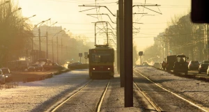 Мороз. Трамвай. Барнаул.