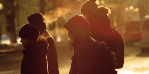 Мороз на Алтае. Зима.