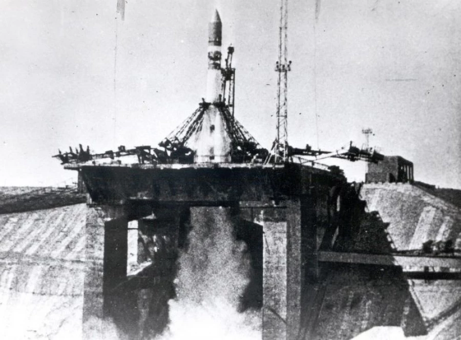 Стартовая площадка космических кораблей на Байконуре, 1960 год